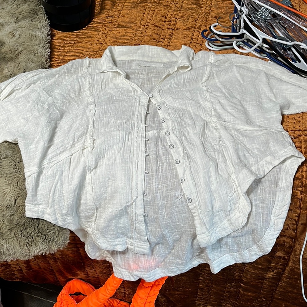 Free people white buttondown